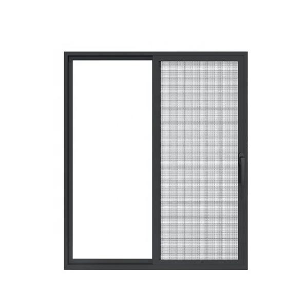 Minimalism Narrow Frame Aluminium Sliding Windows With Mesh