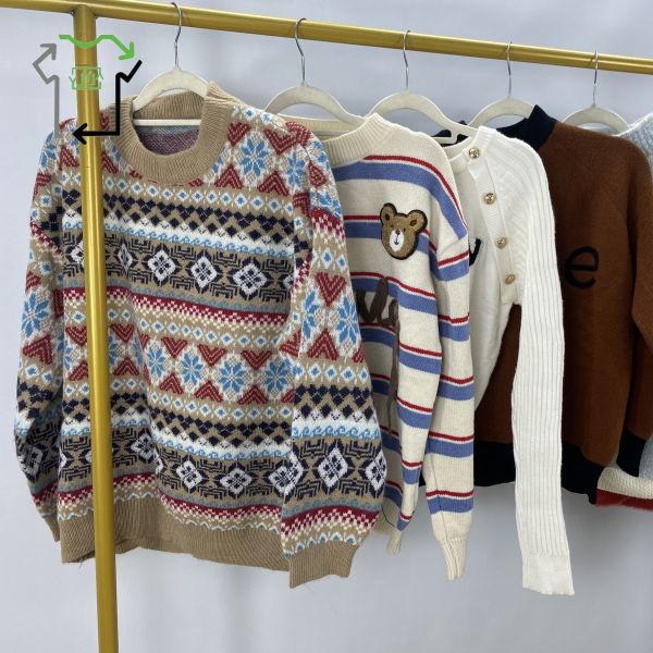 Wholesale Robe Vestido 2nd Hand Sweaters Clothes Mixed Styles 90% Clean