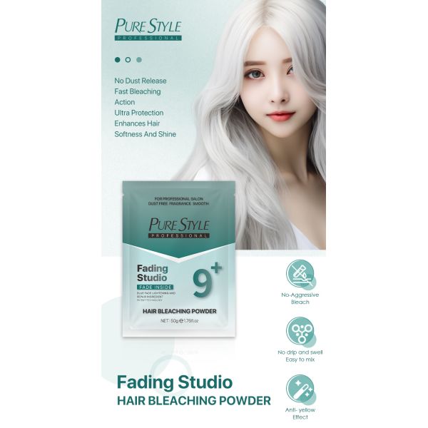 Poudre Décolorante Bleue pour Cheveux Maison, Permanente, Sans Poussière 50g pour Adultes