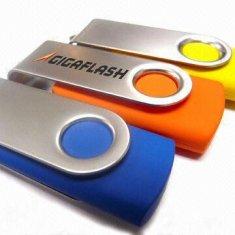 Eslabón giratorio 1GB, 2GB, 4GB, 8GB, memoria USB del metal 16GB compatible con la PC AT-027