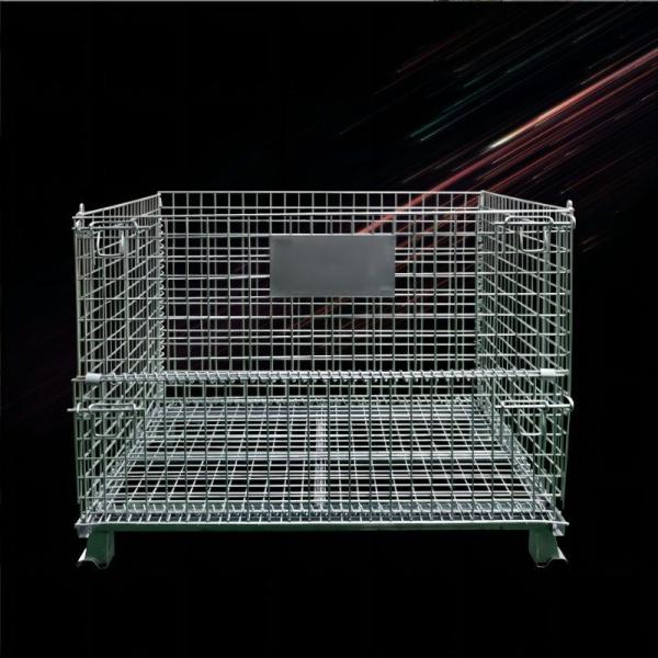 100-1500kg Popular Heavy Duty Foldable Steel Wire Mesh Containers for Customized Storage