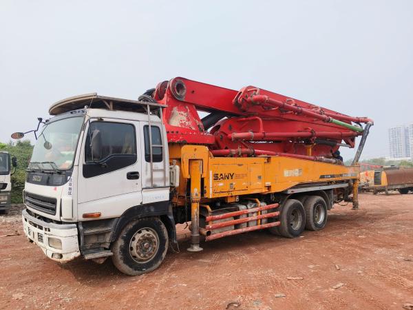 Used Sany 40-meter Concrete Pump Truck Adopts Isuzu Chassis, Which Is Economical And Affordable