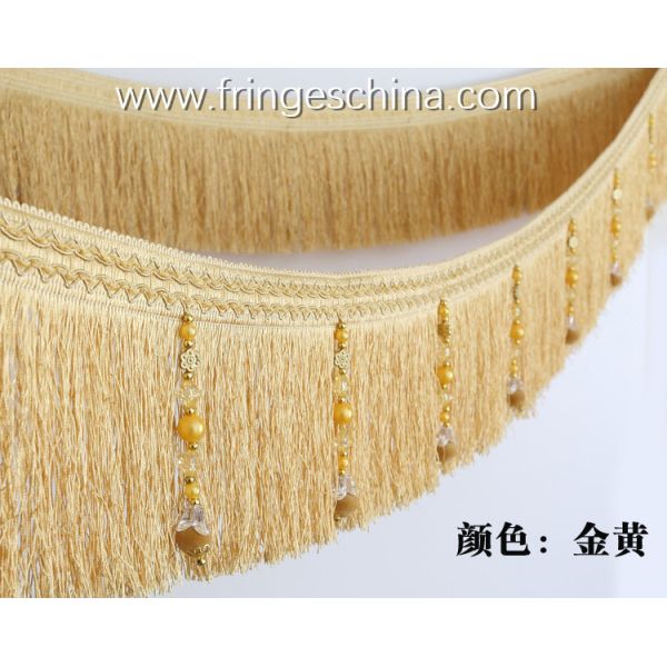Handmade fashionable chain beads lace tassels fringes for curtain/sofa/pillow/stage decoration