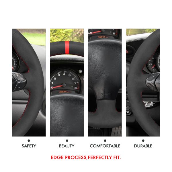 Genuine Leather and Suede Steering Wheel Cover for Porsche 911 Turbo 996 Year 1997-2001