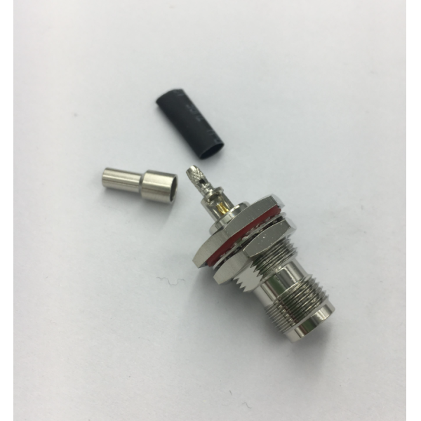 Waterproof TNC Female Connector with 6GHz Frequency and Brass Material for Coaxial Cable