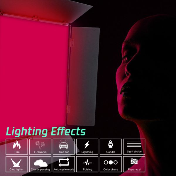 2800K 9990K 500w RGBW LED Video Photo Film Light 12 Lighting Effects 50000lm Soft Light LED Panel