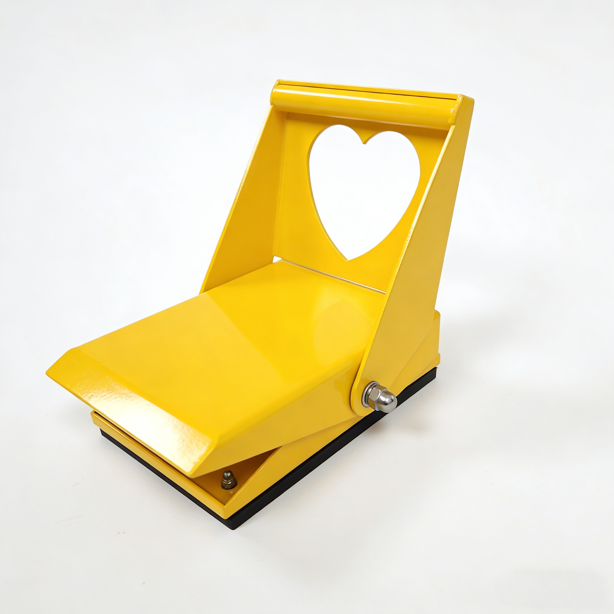 Striking Yellow Foldable Anti Theft Wheel Lock Love Shaped