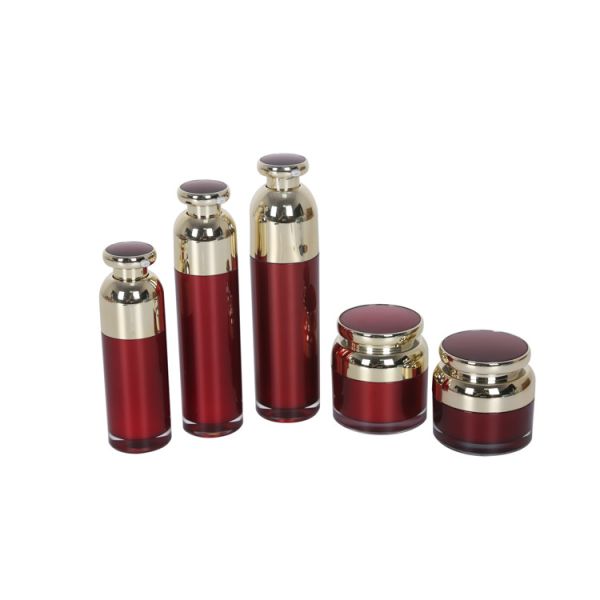 円形PMMA化粧品の包装セット50ml Skincareのクリームのローションのびん