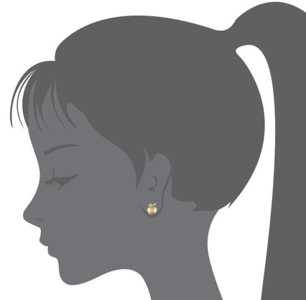 7mm Apple CZ Screw Back Baby Earrings in 925 Sterling Silver Perfect Gift for Babies