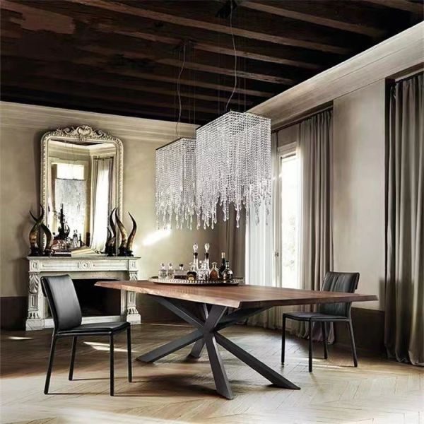 Contemporary Style Rectangular Dining Table Set Minimalist Modern Dining Chair for Kitchen Dining Room