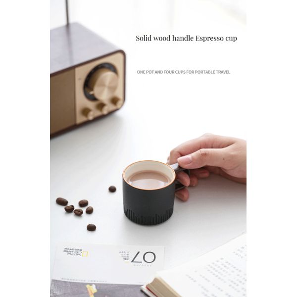 Unique Handcrafted Egg-Shaped Coffee Mug for Camping Nordic 50ml Capacity