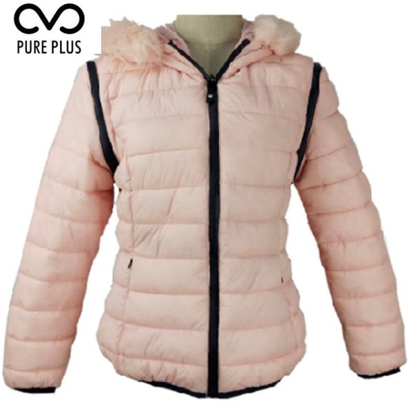 Fur Collar Ladies Light Padded Jacket , Winter Warm Padded Jacket Women's