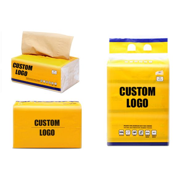 OULU organic facial tissue soft packing custom bamboo pulp facial paper oem soft pack tissue 4 ply