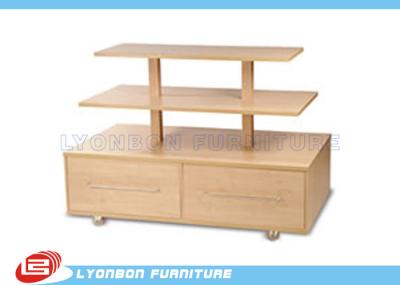 Exhibition Durable MDF Gondola Display Stands with Cabinets , Melamine finish