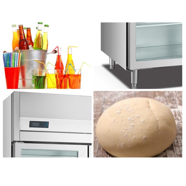 497W Industrial Upright Freezer , 100kg Restaurant Display Freezers Adjustable Shelf 620x750x1980