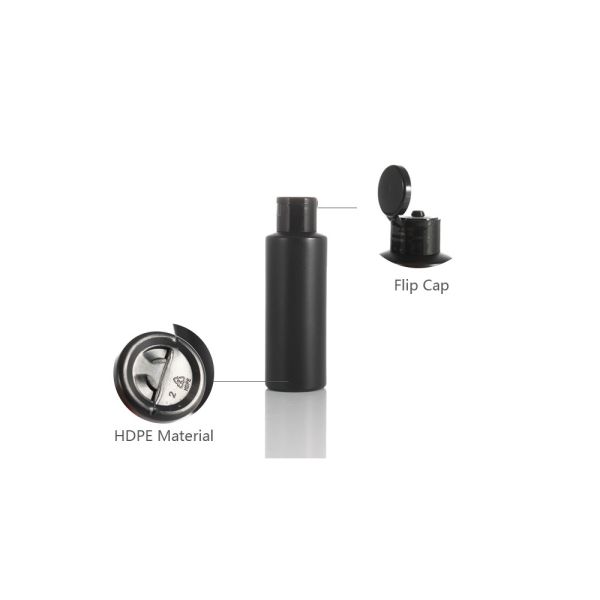 120ml Black Plastic Clamshell Bottle For Hairdressing Potion Sample