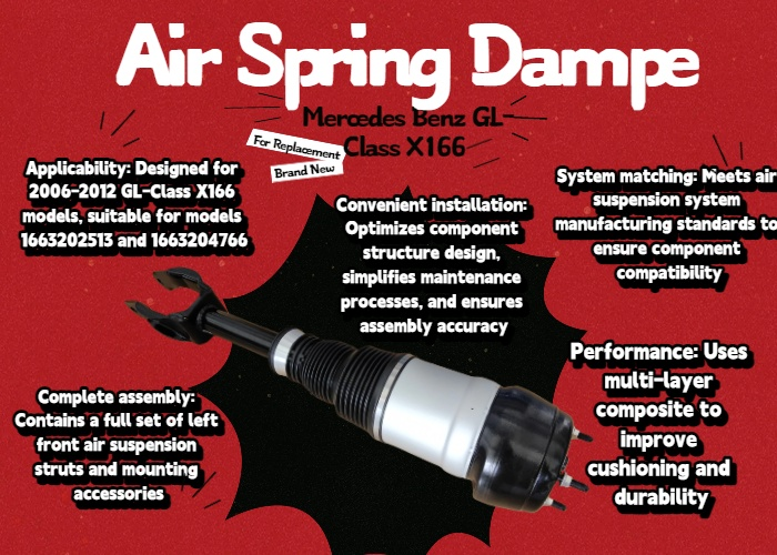 For Mercedes Benz Front Left GL-Class X166 Air Spring Damper No ADS 1663204766  ﻿