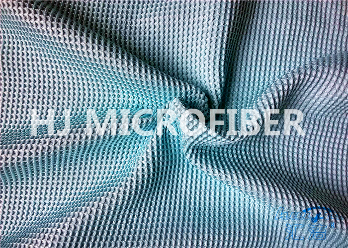 Полиэфир ткани Waffle Microfiber сини бирюзы & полиамид 300GSM