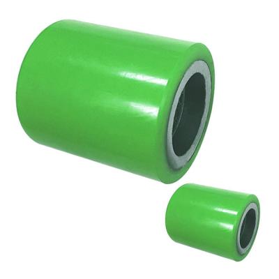 a carga verde do poliuretano do ferro de 80x70mm roda a pálete Jack Rollers da capacidade 1320LBS