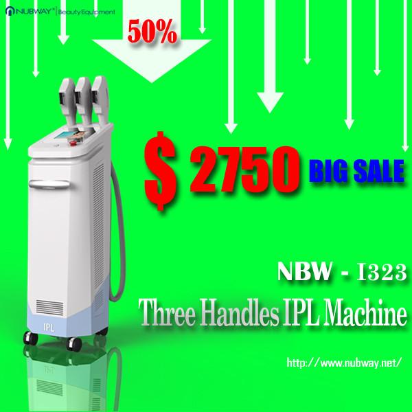 Hottest Sale!! 50% discounts! 3 handles multifunctional IPL instrument for hair removal