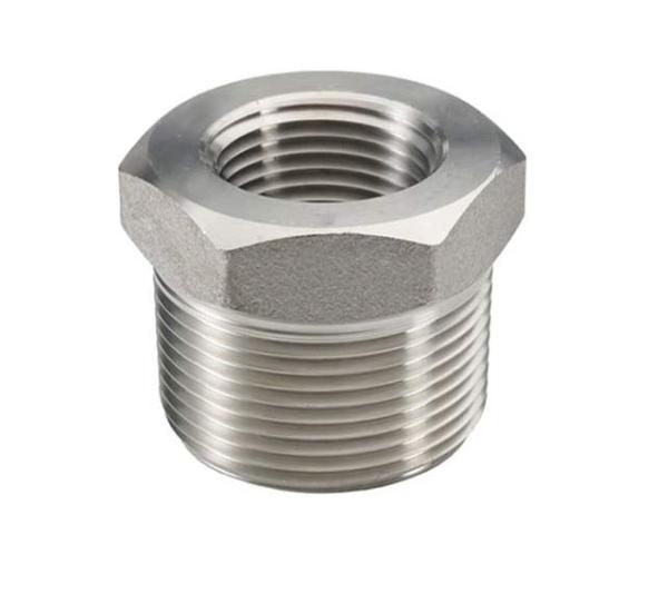 Stainless Steel Reducer Hex Bushing 1-8 Male NPT to 3/4 Female NPT Cast Pipe Adapter Fitting