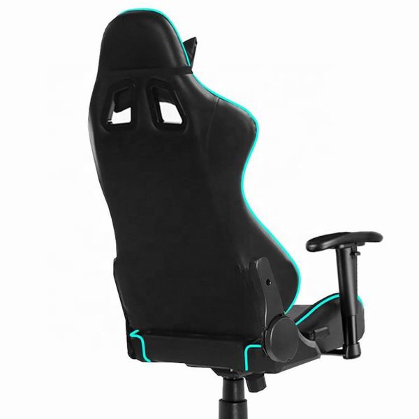 Synthetic Leather RGB Gaming Chair with Massage Function RGB Lights and High Comfort