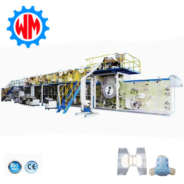 Precisión de la máquina de hacer pañales para adultos Refracción de impresión Función de apilamiento