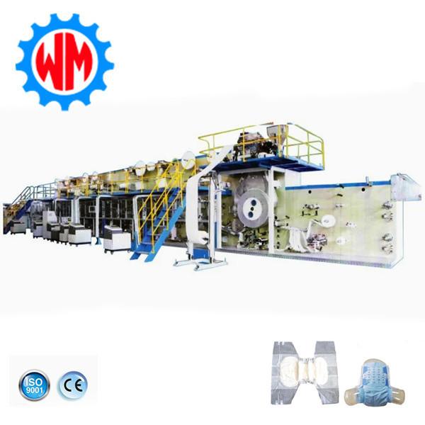 Precise  Adult Diaper Making Machine Embossing Printing Stacking Function