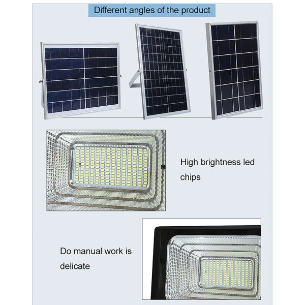 Outdoor Aluminum Waterproof Glass 40 Watt Solar Flood Lights 110LM For Garage