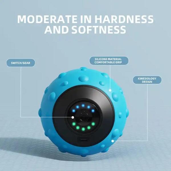 Electric Back Foot Pain Massager Roller Ball Self spiky silicone yoga massage roller ball vibrating massage ball
