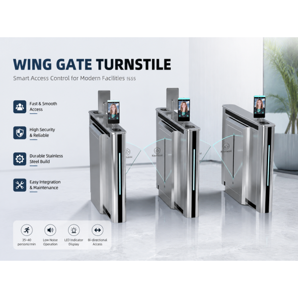 Children's Playground Wing Turnstile Ticket Entry Management With Card Swipe Recognition And Infrared Induction