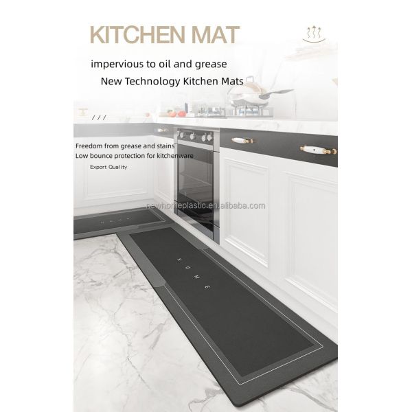 Легко очищаемый кухонный коврик 45 * 120 см Размер для поглощающей и устойчивой к грязи поверхности