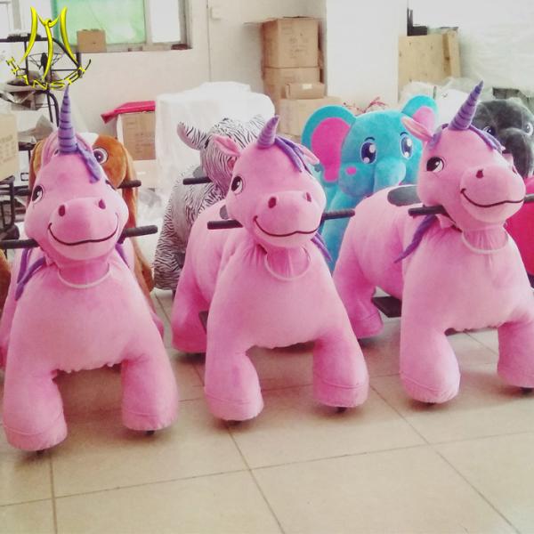 Hansel fast parofits dinosaur ride plush electric scooter unicorn pony toy animales mountables