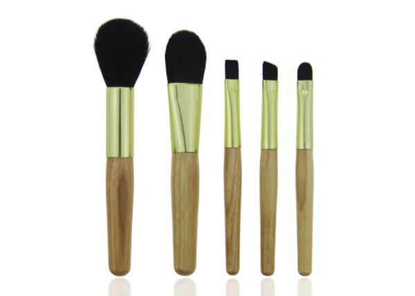 Portable Travel Makeup Brush Set / Foundation Makeup Brush , Bamboo Handle