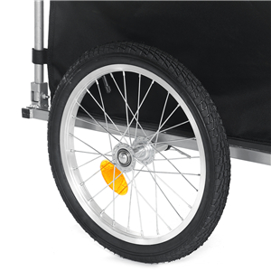 Bike Trailer Cargo Foldable Max Load, 2x16'' Inflatable Wheels, Aluminum Bicycle Cargo Trailer w/Hitch, for Lugg