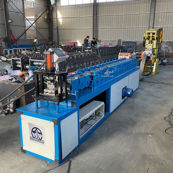 PLC Control Punching Hole Shutter Door Roll Forming Machine Customized Garage Shutter Making Machine Punching Hole Rolling Shutter Door Roll Forming Machine Galvanized Steel Door Slat Production Line