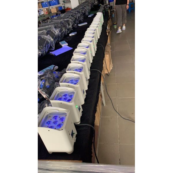 Palco DMX512 Luz de palco LED, DJ de casamento RGBWAUV 6in1