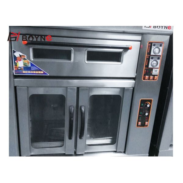 Cubierta eléctrica de acero inoxidable dos Tray Bakery Oven With Poofer del alto temeprature comercial una
