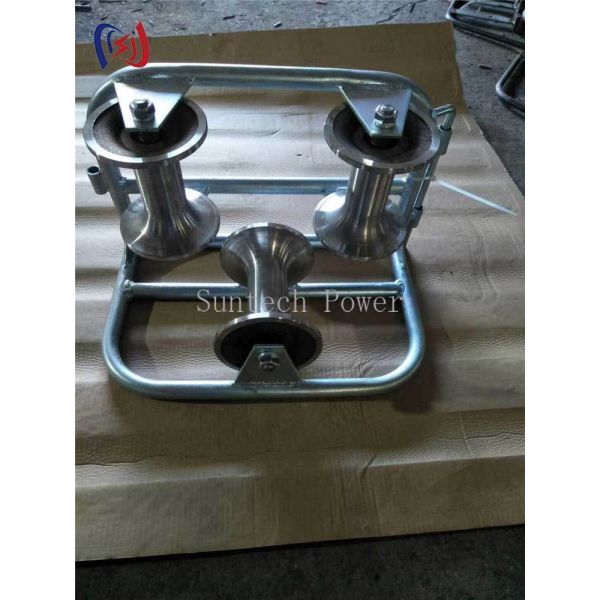 Heavy Duty Corner Ground Roller Cable Pulling Equipment with 10KN Rated Load for 120-200mm Cables