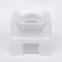 Matériau PP transparent Porteur de gaufre de style vertical 8'' Boîte d'expédition de gaufre pour gaufre de silicium