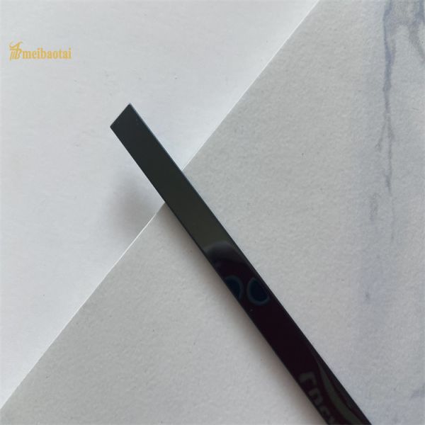 Black PVD Coated 304 Stainless Steel T Shape Tile Trim for Corner Metal Profile