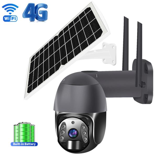 White Color 4G Solar Wifi Camera With Tuya App Remote Control