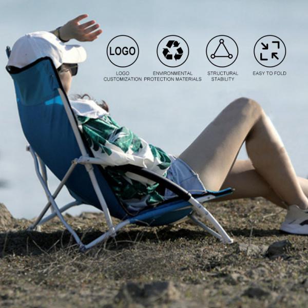 55*52*60cm Oxford Cloth Foldable Beach Chair Detachable Sand Camping Lawn