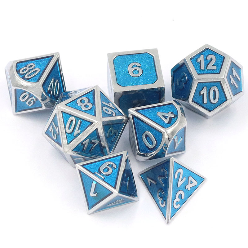 Customized Logo Zinc Alloy Metal Dice Set 16mm-20mm Polyhedral Game Dice for RPGs