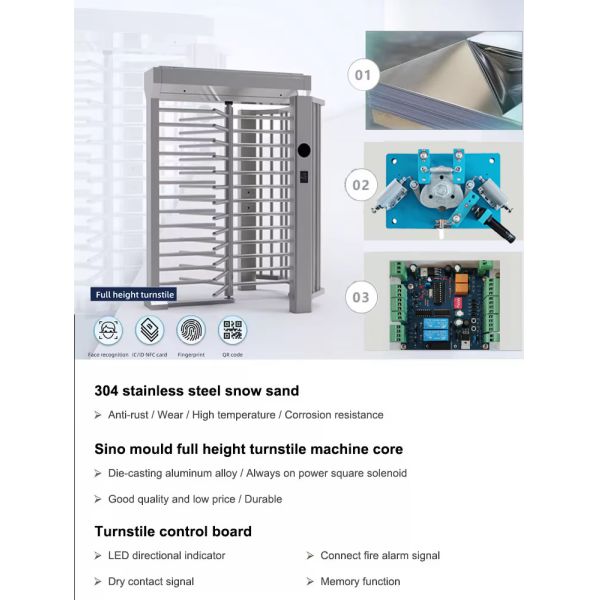 Alta seguridad 120 grados de doble carril único giratorios de altura completa para el sitio de construcción