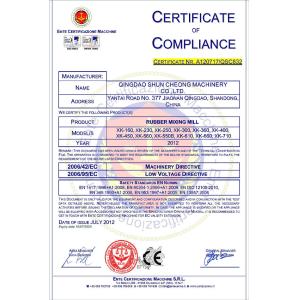 Qingdao Shun Cheong Rubber machinery Manufacturing Co., Ltd. Сертификации