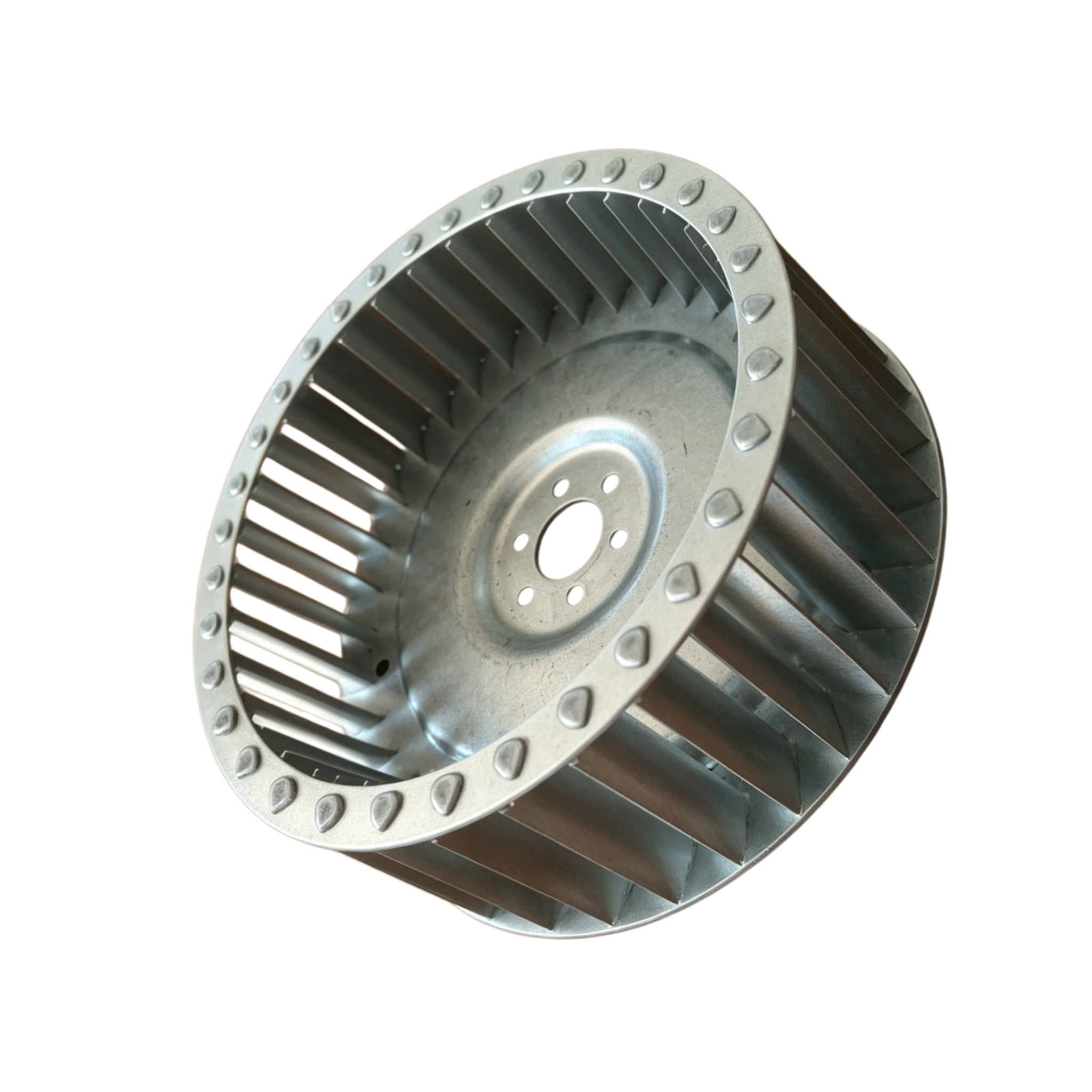 High Efficiency Forward-Curved Centrifugal Blower Wheel with Precision Stamping and Galvanized Steel Construction
