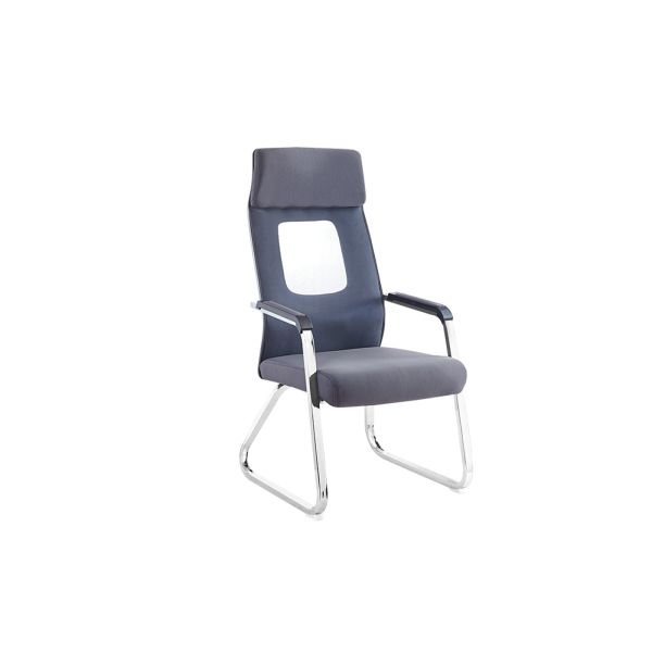High Back Electroplated 51cm Mesh Office Chair No Wheels