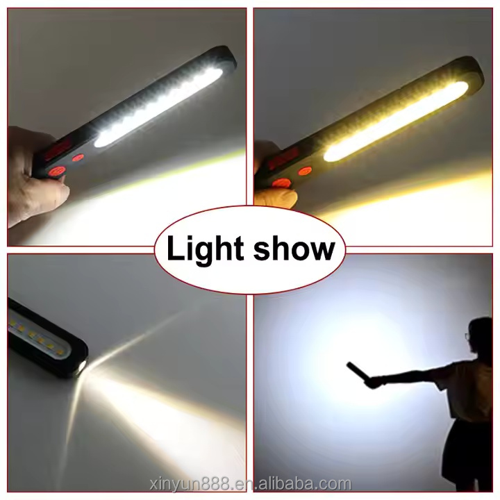 Factory Wholesale Rechargeable LED/SMD Cold and Warm Light Magnetic Handheld Work Light