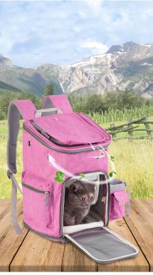 Bolsa de viagem de tecido Oxford com zíper à prova d'água para cães e gatos